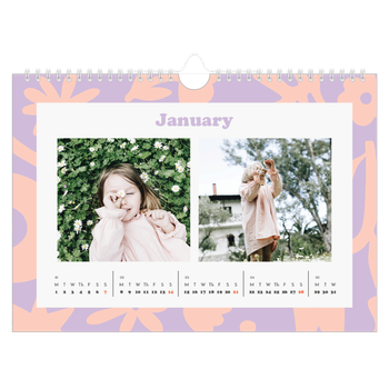 A4 Landscape Photo Calendar — Playing with pattern