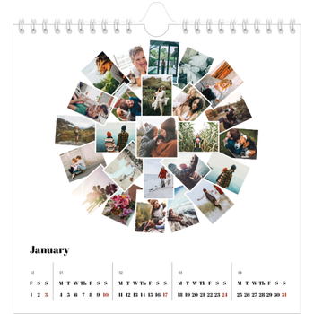 Square Photo Calendar — Collage shapes