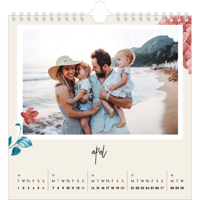 Square calendars  — Painted flowers [April]