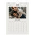 A5 Photo Calendar — Simple ivory [January]