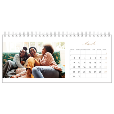 Desk calendars — Photo strip boxes [March]
