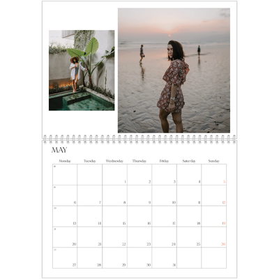 A4 Double Photo Calendar — Surfing sunsets [cover]