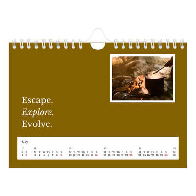A5 Landscape Photo Calendar — Editorial Earth [May]