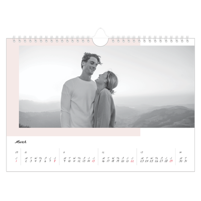 A4 Landscape Photo Calendar — Colour screens [March]