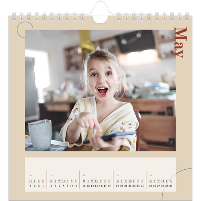 Square calendars  — Asymmetrical text [cover]