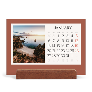 Easel Desk Calendar Landscape — Classic colours