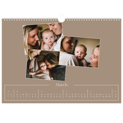 A3 Photo Calendar — Crafted memories [March]