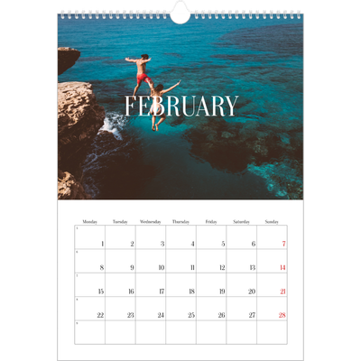 A3 photo calendars — Endless escape [February]