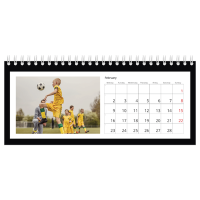 Desk calendars — Black frame [February]