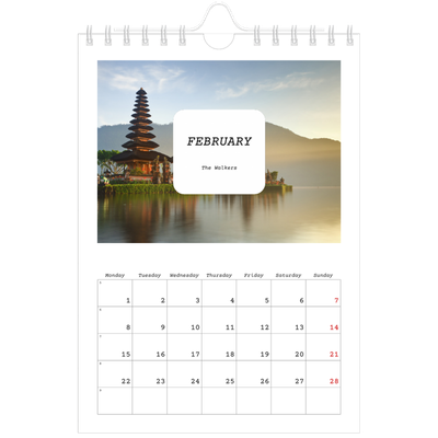 A5 Photo Calendar — Full story [February]