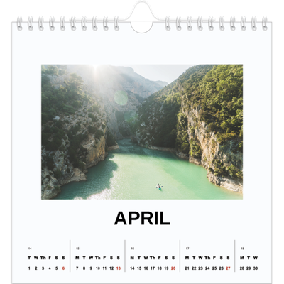 Square calendars  — Simple photo [April]