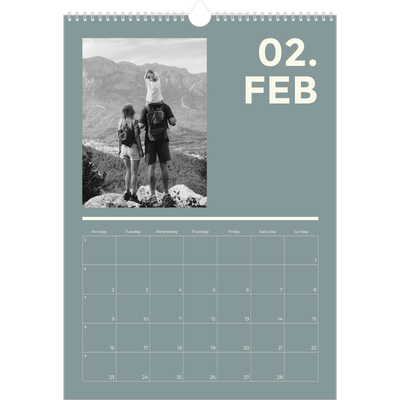 A3 photo calendars — Contemporary bold [February]