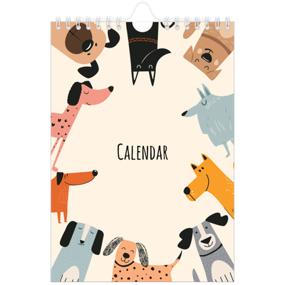 A5 Photo Calendar — Dog paws and doodles [cover]