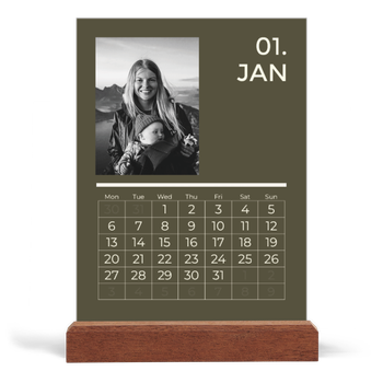 Easel Desk Calendar Portrait — Contemporary bold