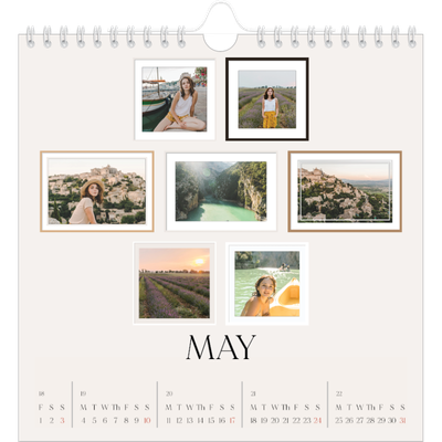 Square calendars  — Wall photo gallery [cover]