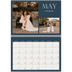A4 Double Photo Calendar — Slate and serifs [May]