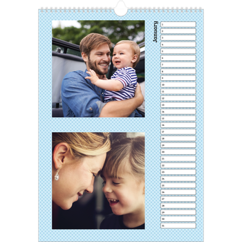 A3 Photo Calendar — Pastel patterns