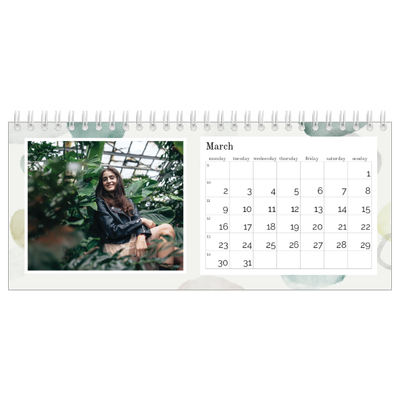 Desk calendars — Watercolour spots [March]