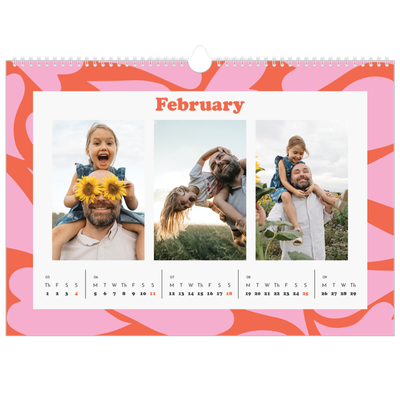 A3 Photo Calendar — Playing with pattern [February]