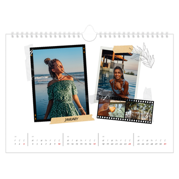 A4 Landscape Photo Calendar — Scrapbook flair