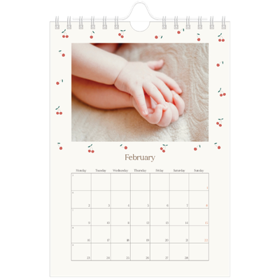 A5 Photo Calendar — Cherry bliss [February]