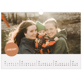 A3 Landscape Photo Calendar — Photo sticker
