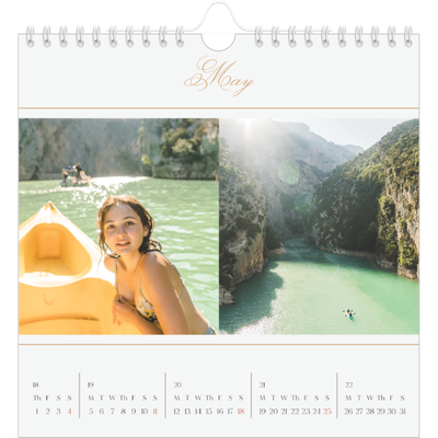 Square calendars  — Gold script banner [cover]