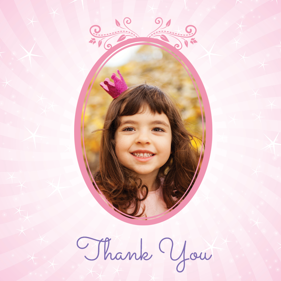 Thank you cards — Princess party