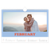 A4 Landscape Photo Calendar — Retro frames [February]