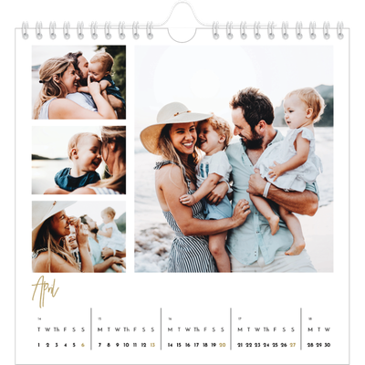 Square calendars  — Scribble text [April]