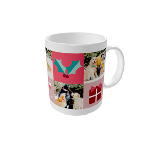 Personalised mugs — Merry and bright grid