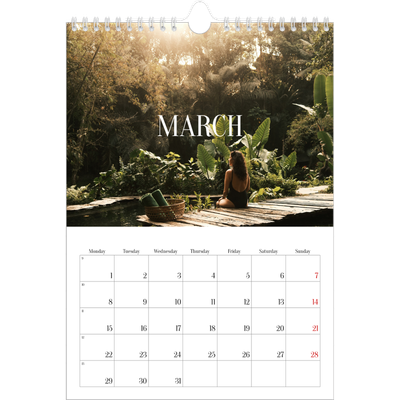 A4 Photo Calendar — Endless escape [March]
