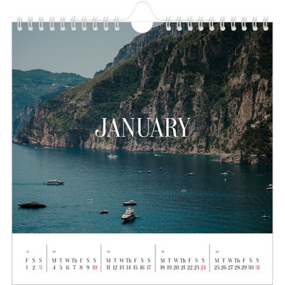 Square calendars  — Endless escape [January]
