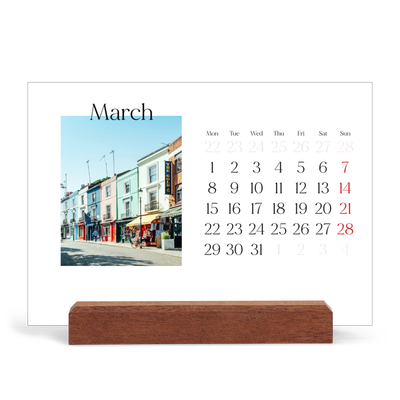 Easel Desk Calendar Landscape  — My travelogue [March]