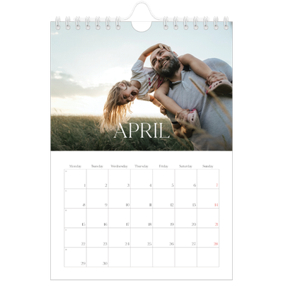 A5 Photo Calendar — Twelve big months [April]