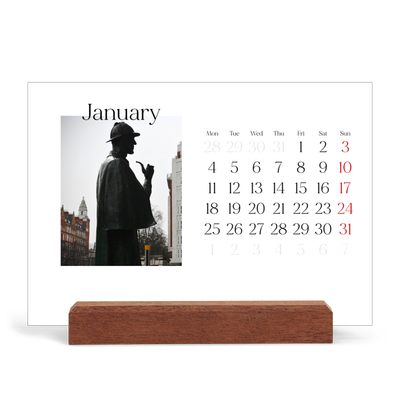 Easel Desk Calendar Landscape  — My travelogue [January]