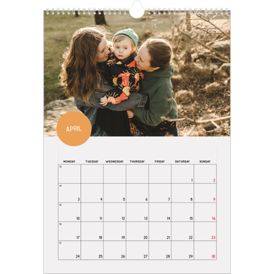 A4 Photo Calendar — Photo sticker [April]