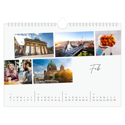A4 Landscape Photo Calendar — City break [February]