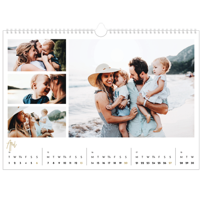 A3 Photo Calendar — Scribble text [April]