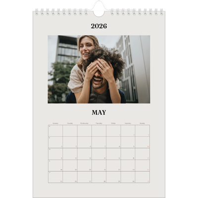 A4 Photo Calendar — Simple ivory [cover]