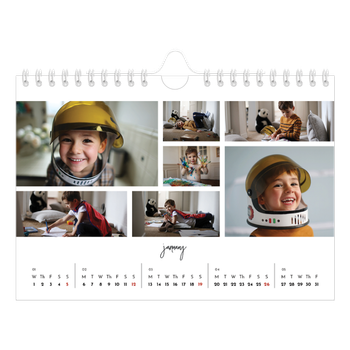 A5 Landscape Photo Calendar — Photo arrangements