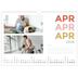 A3 Photo Calendar — Colourful type [April]