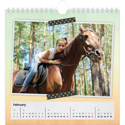 Square calendars  — Craft tape [February]