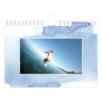 A5 Landscape Photo Calendar — Watercolour backgrounds [cover]