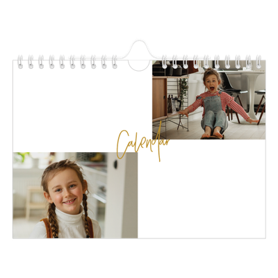 A5 Landscape Photo Calendar — Gold marker pen [cover]