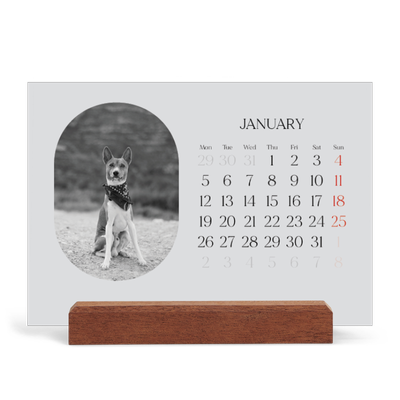 Easel Desk Calendar Landscape  — Open road [January]