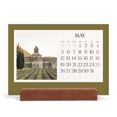 Easel Desk Calendar Landscape  — Classic colours [cover]