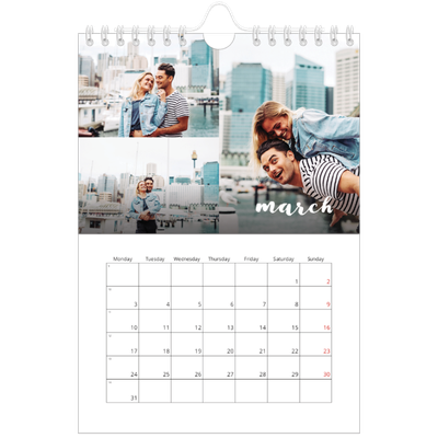 A5 Photo Calendar — Simple script [March]