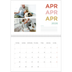 A4 Double Photo Calendar — Colourful type [April]