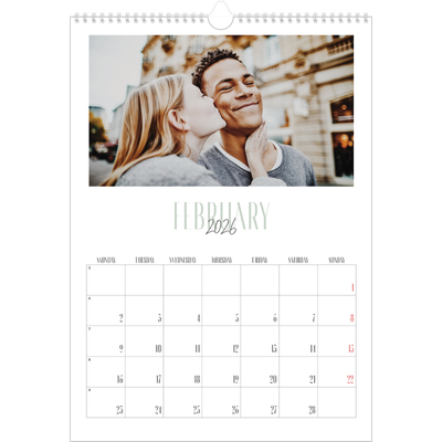 A3 photo calendars — Mixed typography [February]